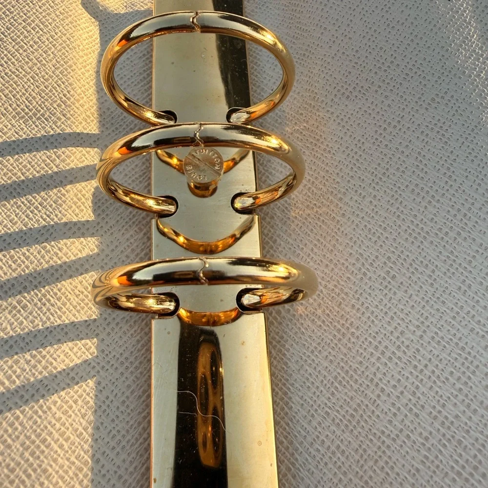 Louis Vuitton Large 6-ring Planner; Damier Azur Canvas (fits A5 paper)